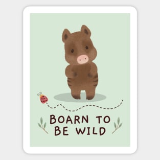 Boarn to be wild Sticker